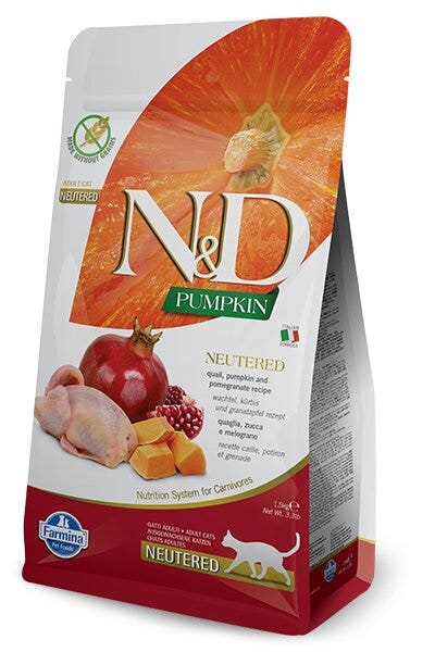 Farmina N&D Pumpkin Neutered Quaglia E Zucca Gatti Adulti Sterilizzati Sacco 5kg-2