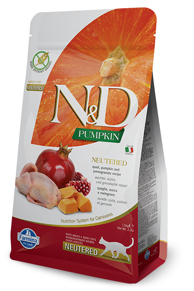 Farmina N&D Pumpkin Neutered Quaglia E Zucca Gatti Adulti Sterilizzati Sacco 5kg-1