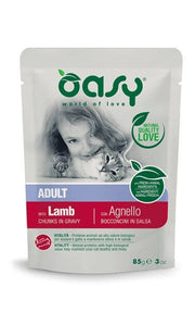 Oasy Bocconcini In Salsa Per Gatto Adult con Agnello 85g-1