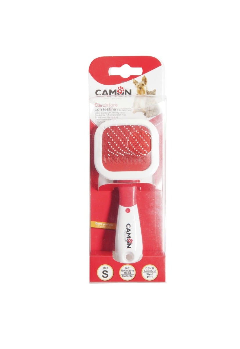 Camon Cardatore Testa Rotante Punte Arrotondate Per Cani/Gatti 10,4cmx6,2cm-3
