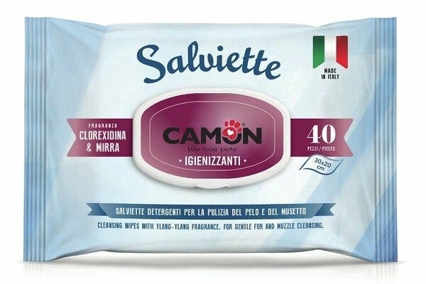 Camon Salviette Mirra e Clorexidina Per Cani/Gatti 40 Pezzi-2