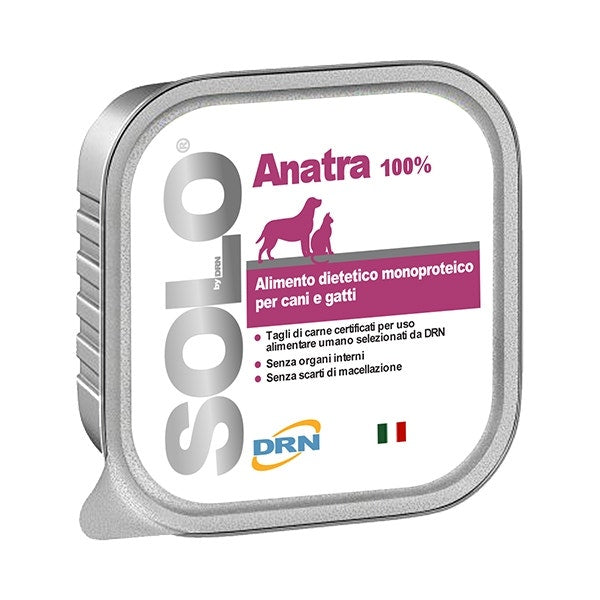 Drn Solo Anatra Alimento Dietetico Monoproteico Umido Per Cani/Gatti 300g-1