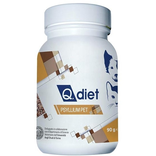 Q Diet Psyllium Pet Fonte Di Fibra Cani/Gatti 90g-1