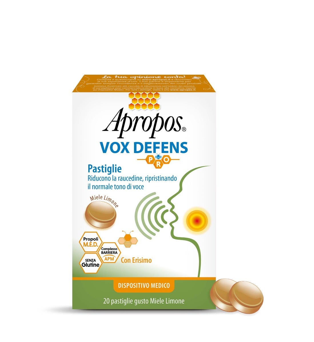 Apropos Vox Defens Pro Miele/Limone 20 Pastiglie-2
