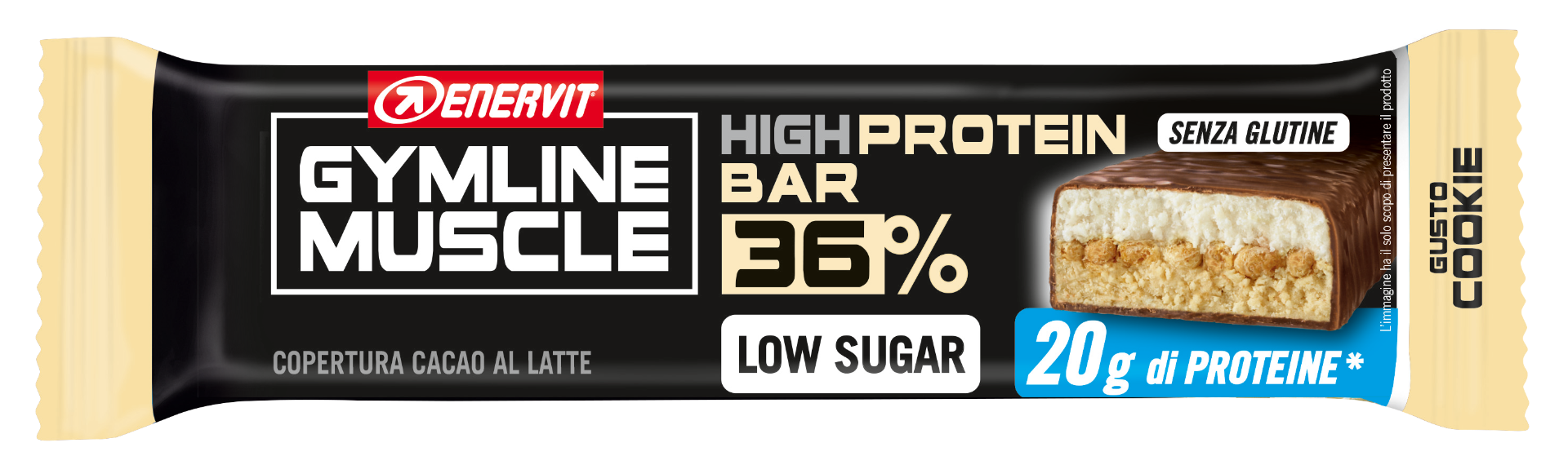 Enervit Gymline High Protein Bar 36% Cookie 55g-6