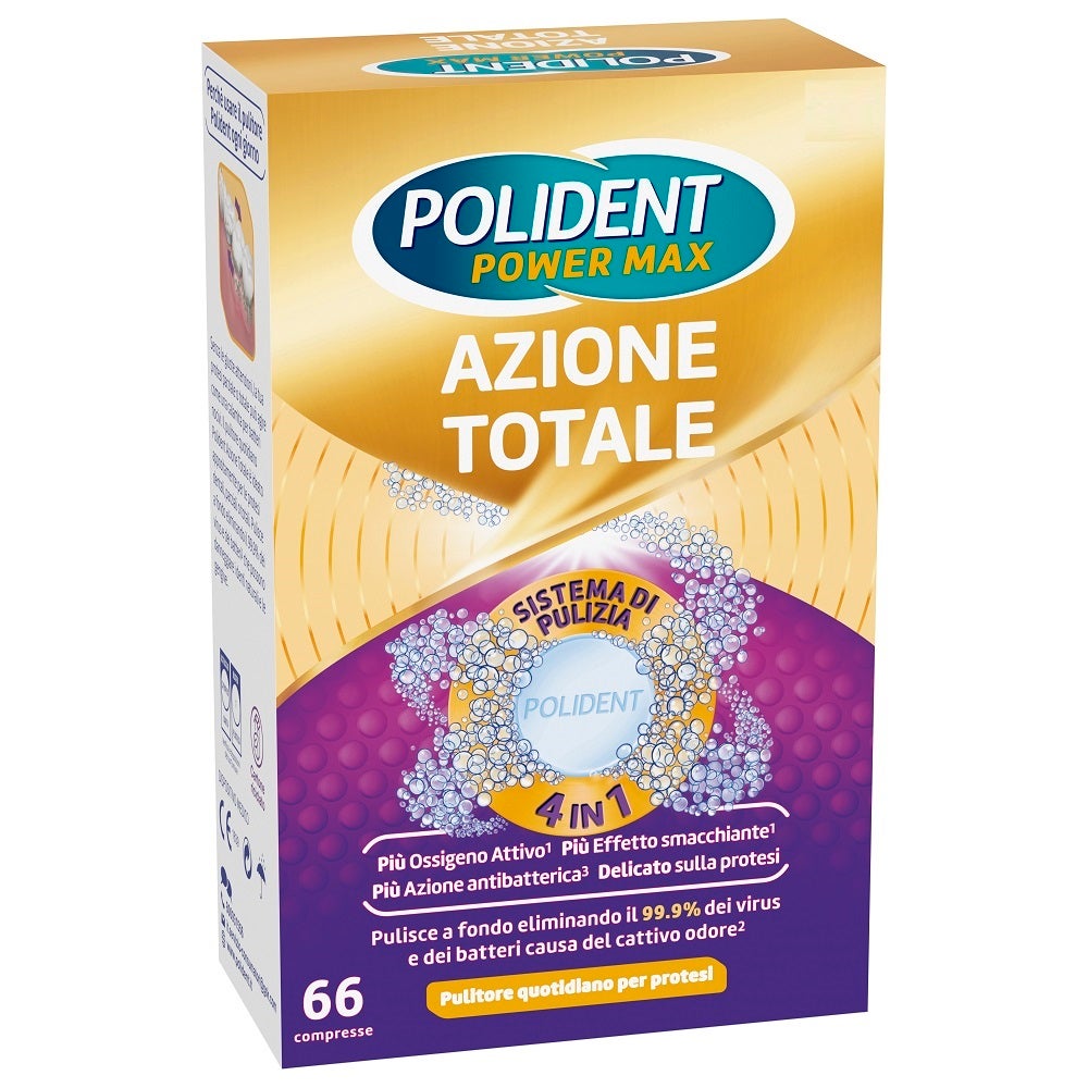 Polident Azione Totale Pulitore Protesi Dentale Quotidiano 66 Compresse -2
