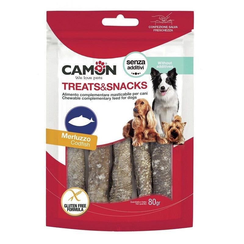 Camon Treats & Snacks Roll Di Merluzzo Per Cani 80g-1
