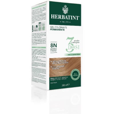 Herbatint Tintura Per Capelli Gel Permanente 8N Biondo Chiaro 3 Dosi 300ml-1