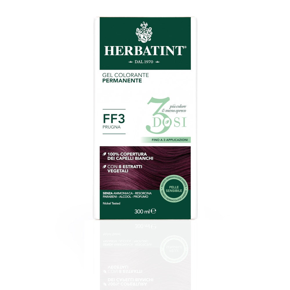 Herbatint Tintura Per Capelli Gel Permanente FF3 Prugna 3 Dosi 300ml-2