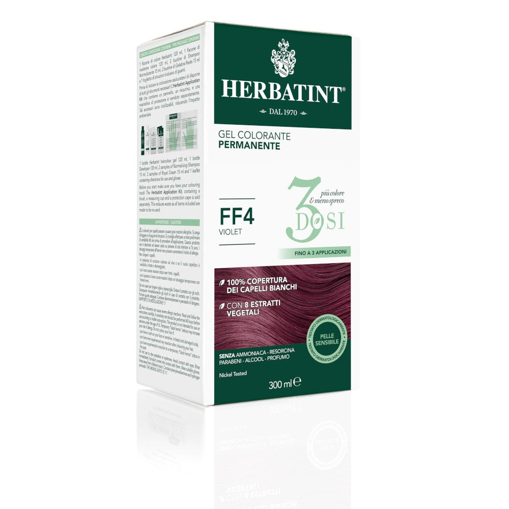 Herbatint Tintura Per Capelli Gel Permanente FF4 Violet 3 Dosi 300ml-1