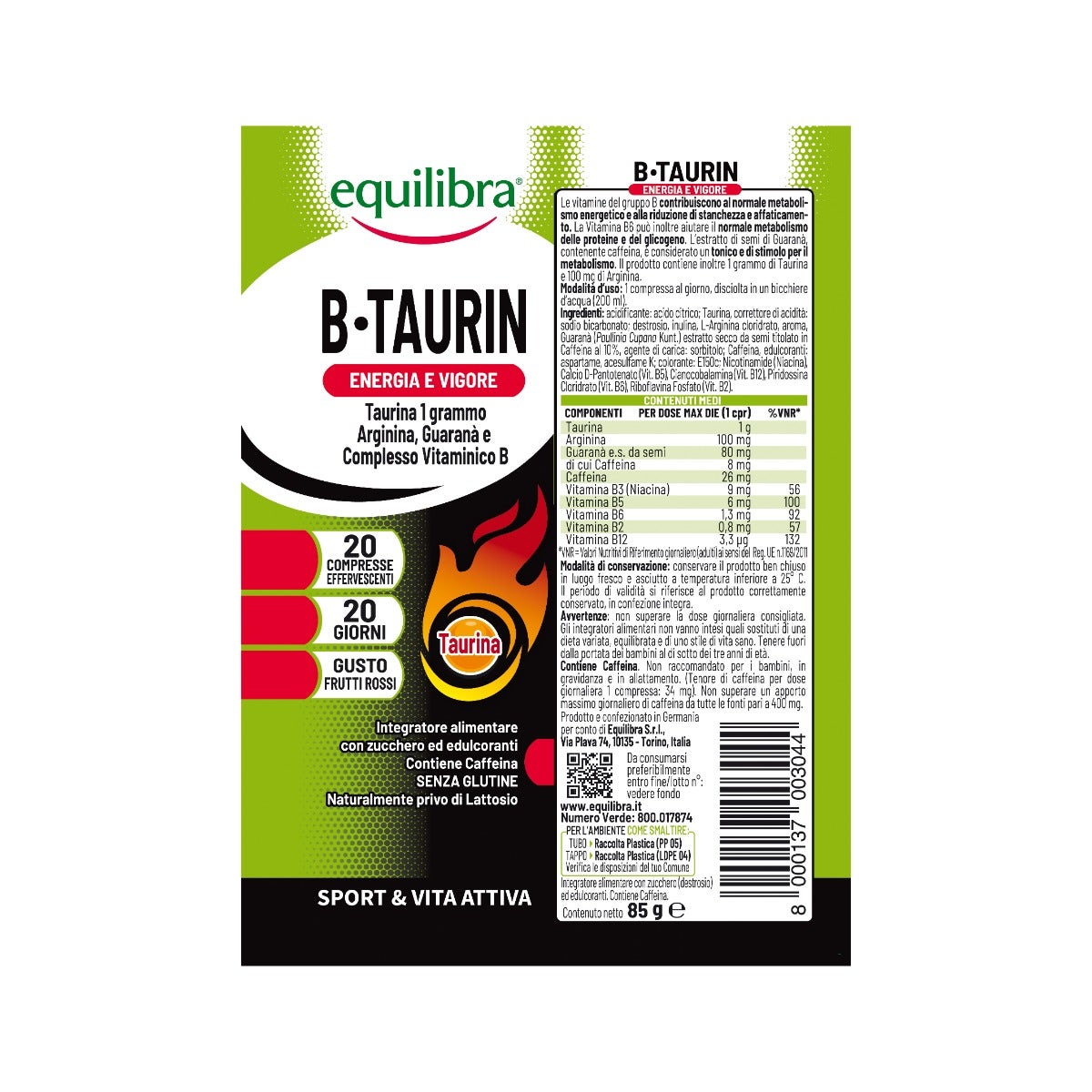 Equilibra B Taurin 20 Compresse Effervescenti-6