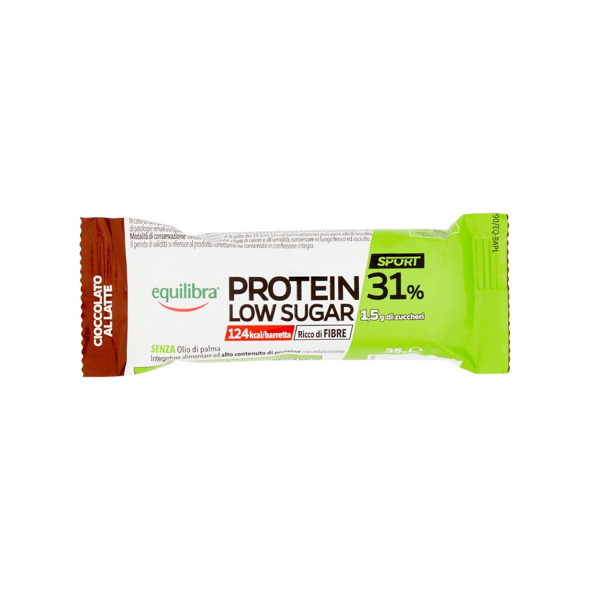 Equilibra Protein 31% Barretta Low Sugar Cioccolato Al Latte 35-5