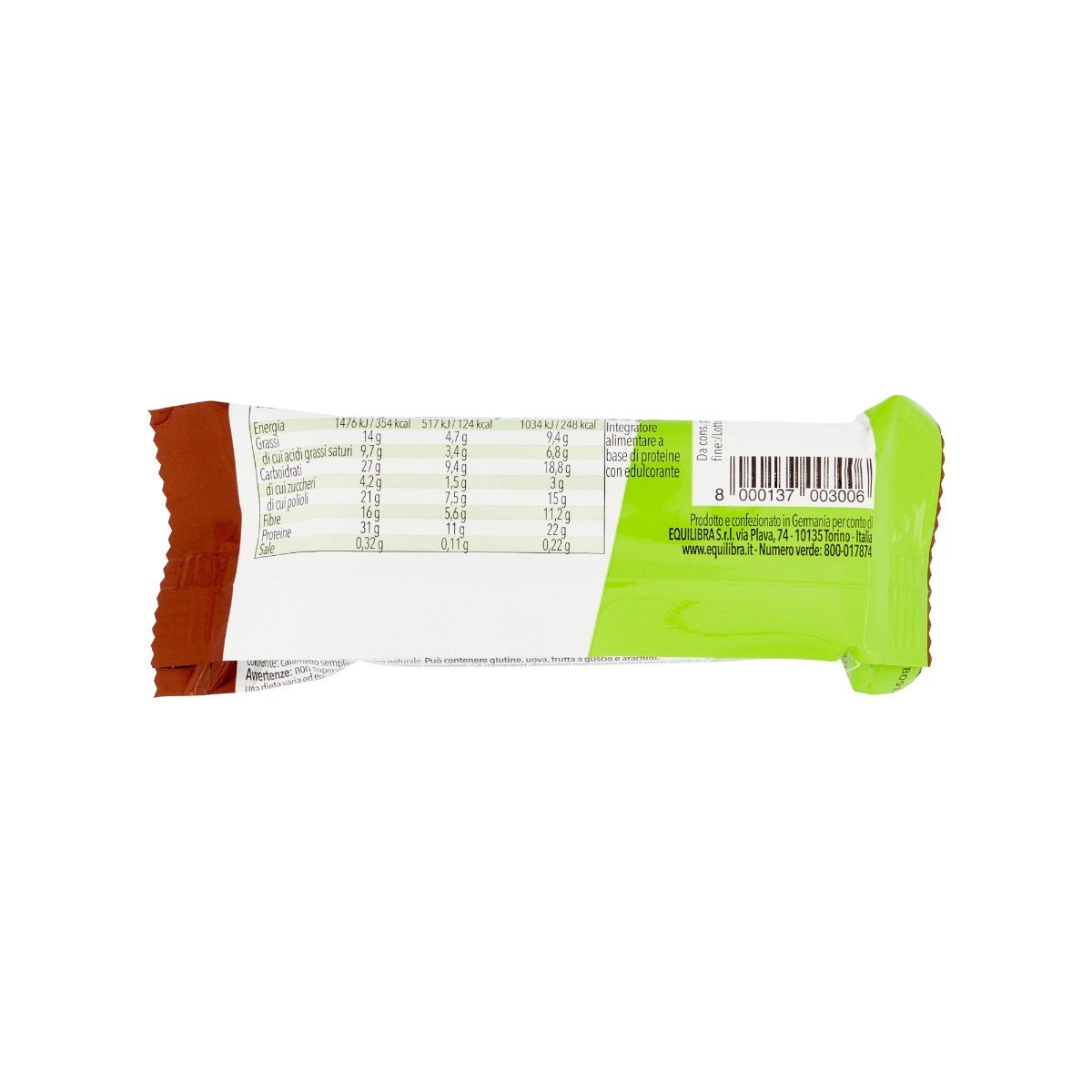 Equilibra Protein 31% Barretta Low Sugar Cioccolato Al Latte 35-6