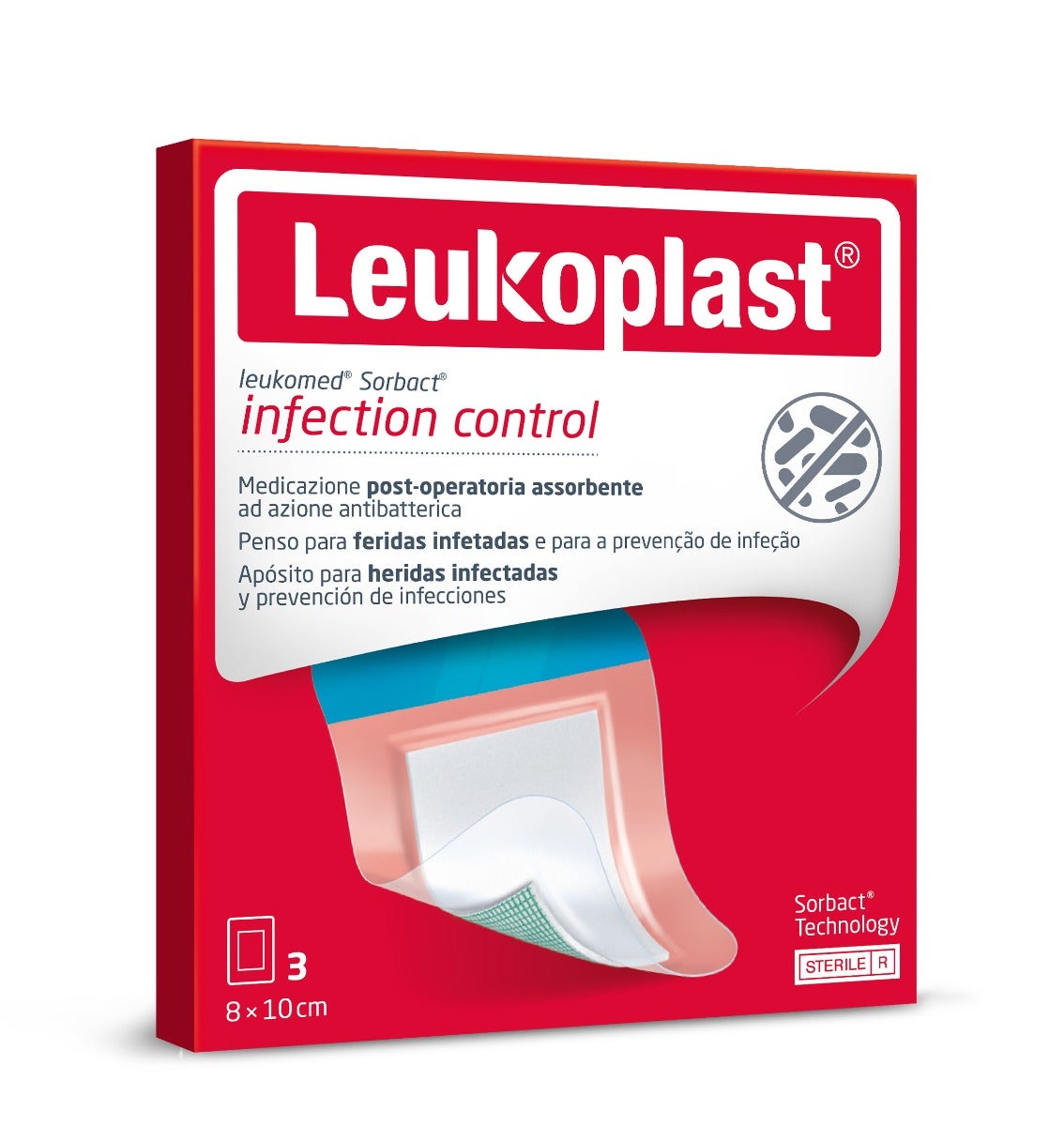Leukomed Sorbact 8x10cm 5 Pezzi-2