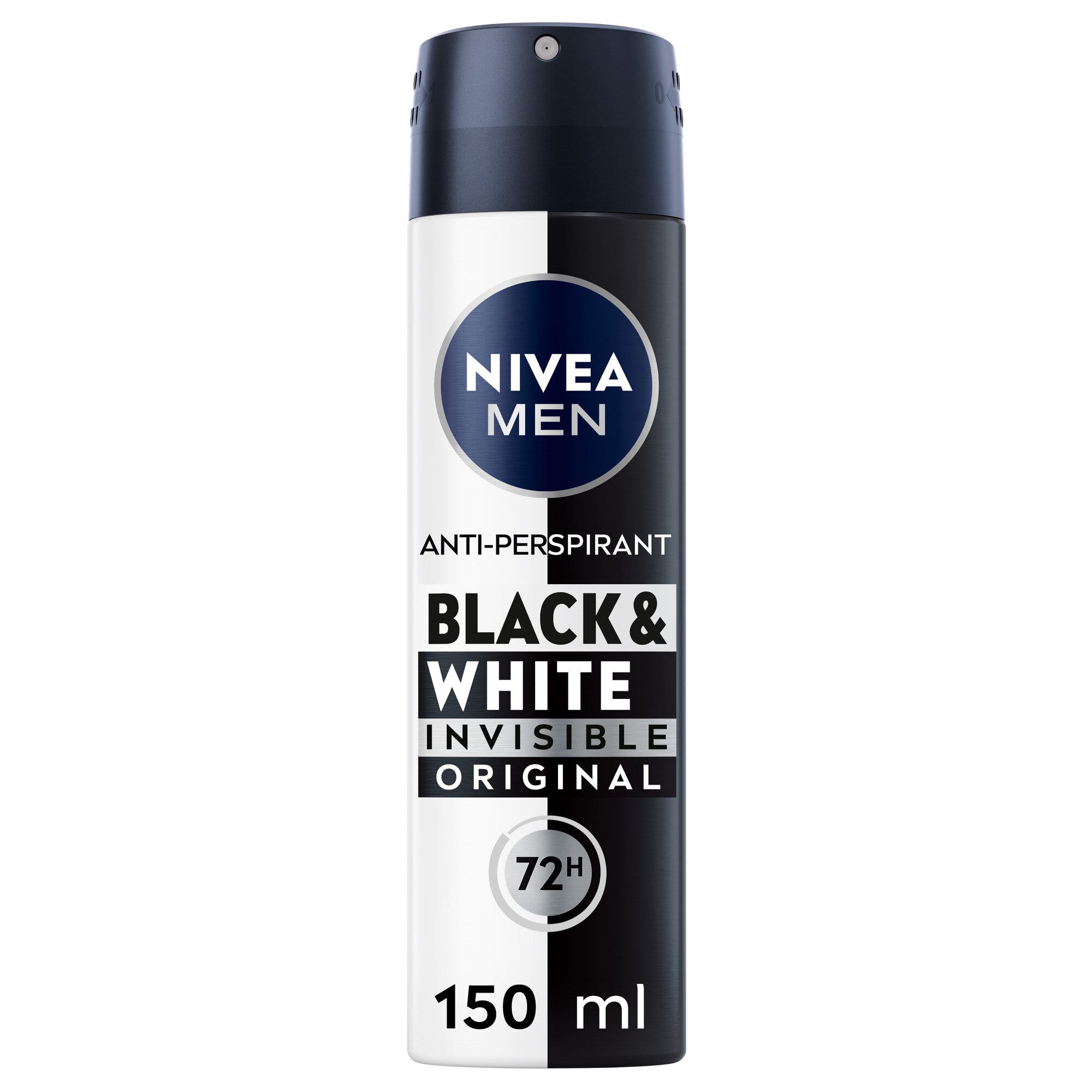 Nivea Men Black & White Invisible Original Spray Deodorante Uomo Antitraspirante 72h 150ml-1