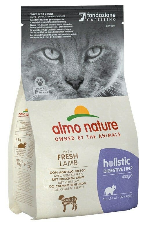 Almo Nature Holistic Functional Digestive Help Agnello Cibo Secco Per Gatti Adulti Sacco 400g-2