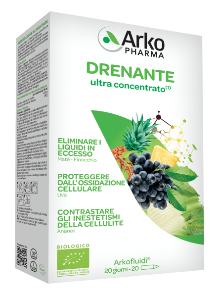Arkopharma Arkofluidi Drenante Bio 20 Fiale