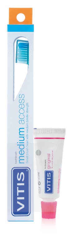 Vitis Spazzolino Medium Access + Dentifricio Vitis Gingival 15ml-2