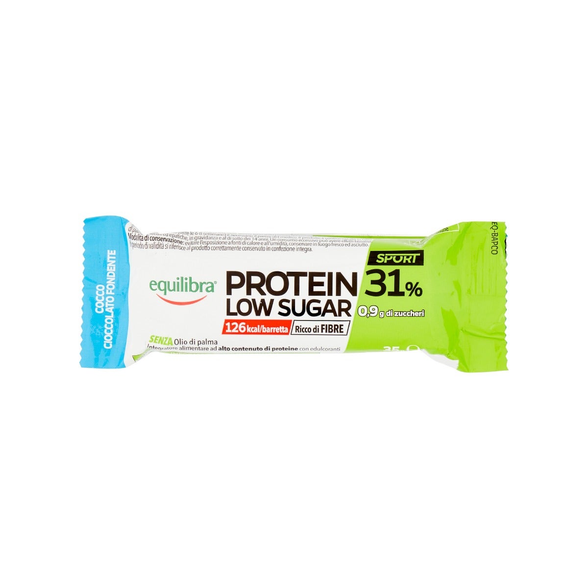 Equilibra Protein 31% Barretta Low Sugar Cocco E Cioccolato Fondente 35g-1