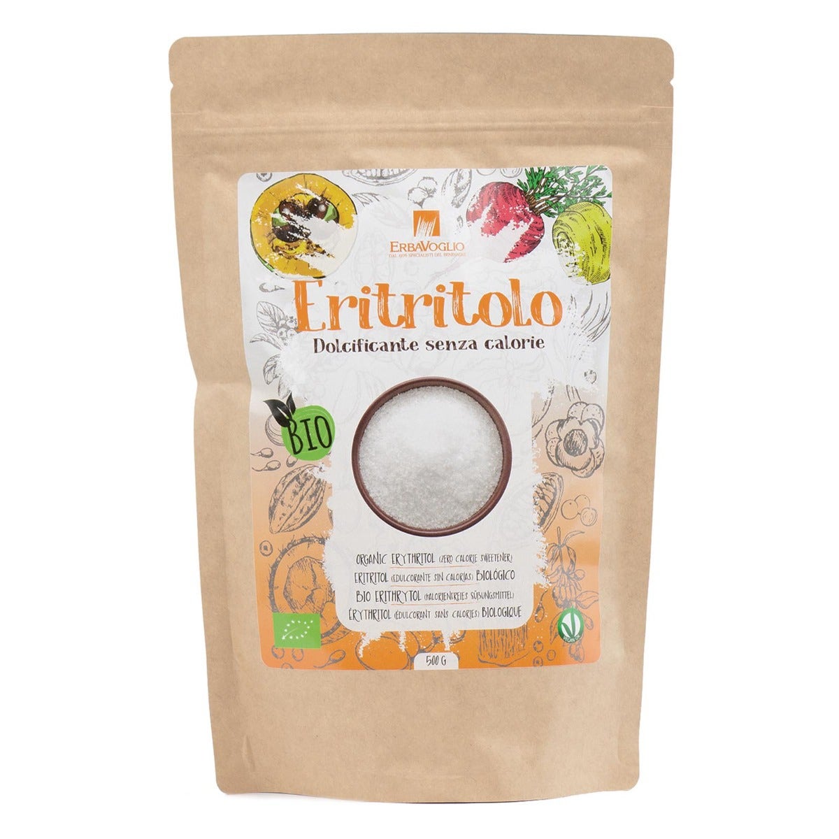 Erbavoglio Eritritolo Cristallizzato Bio 500g-0