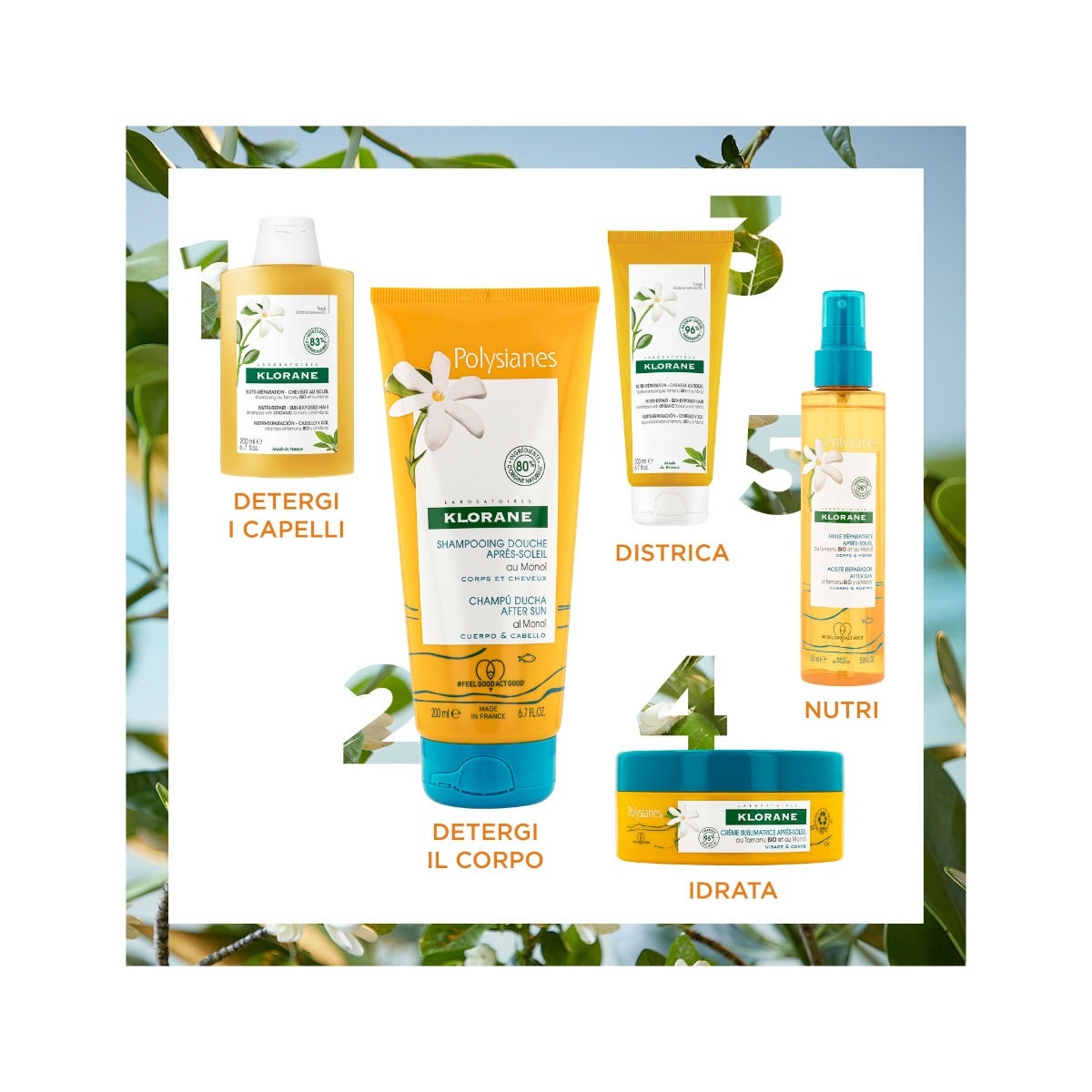 Klorane Shampoo Doccia Doposole Corpo Capelli 200ml-6