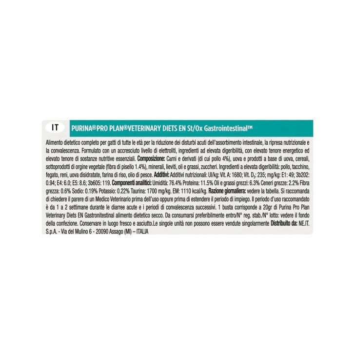 Purina Pro Plan Veterinary Diets Multipack Umido Gatto EN Gastrointestinal St/Ox Pollo 10 Bustine-6