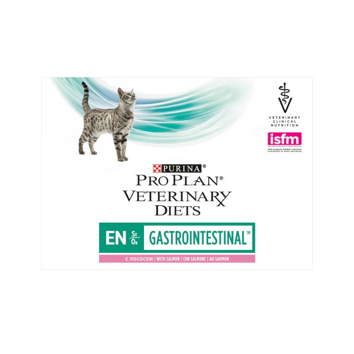 Purina Pro Plan Veterinary Diets Multipack Umido Gatto EN Gastrointestinal St/Ox Salmone 10 Bustine-2