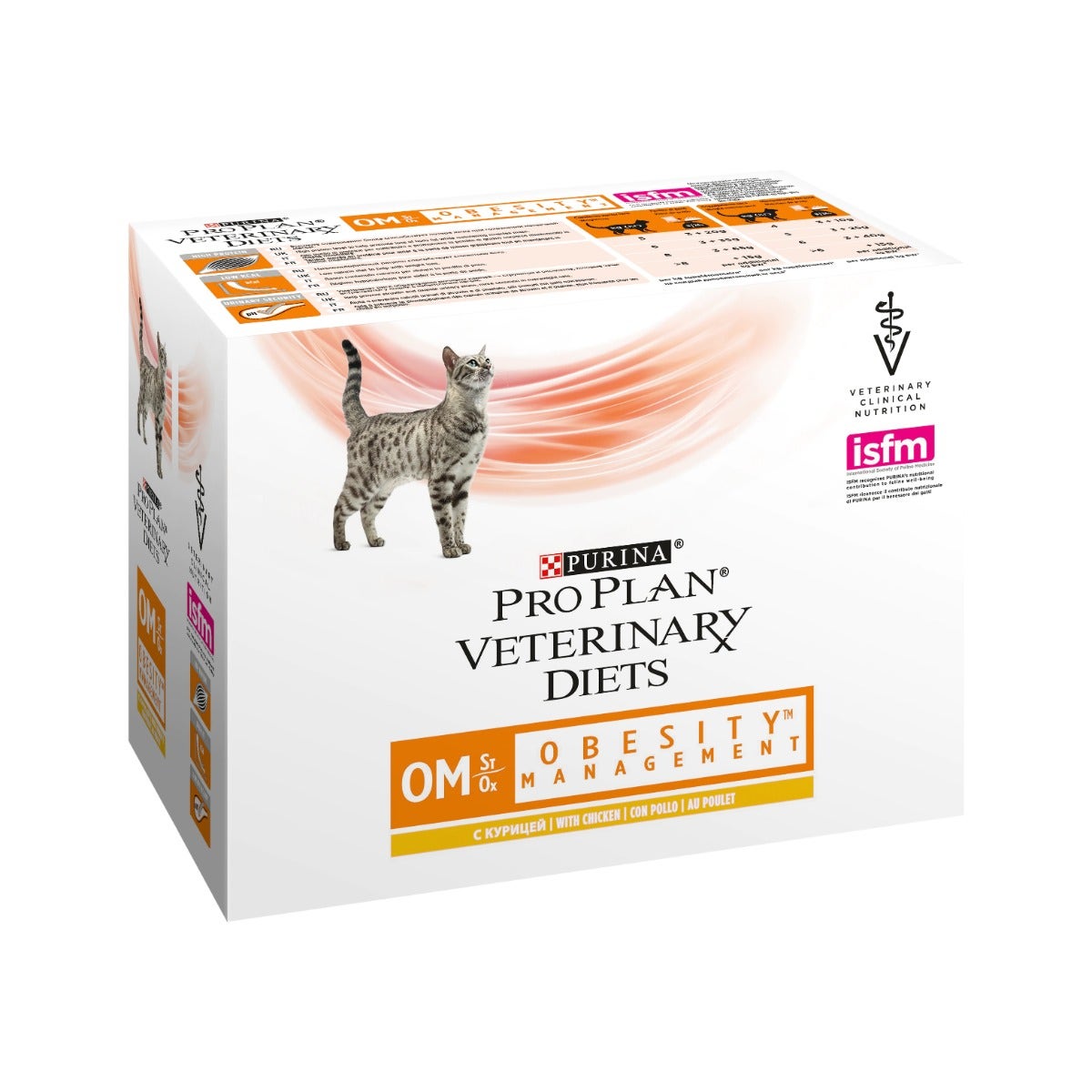 Purina Pro Plan Veterinary Diets Multipack Umido Gatto OM Obesity Management St/Ox Pollo 10 Bustine-1