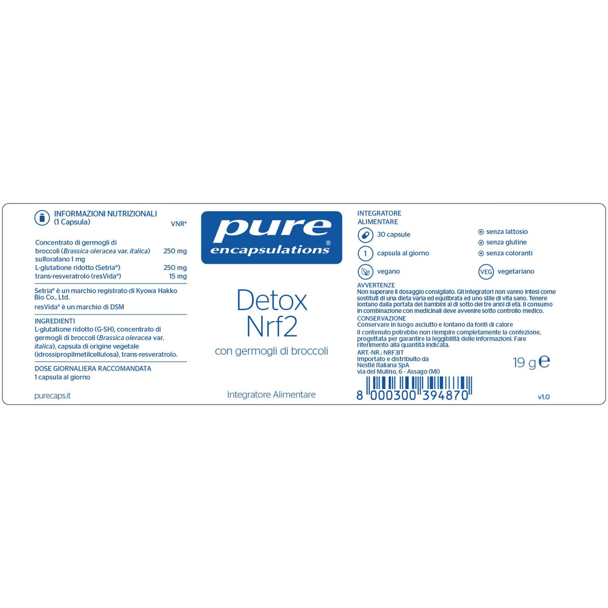 Pure Encapsulations Detox NRF2 30 Capsule  - 2