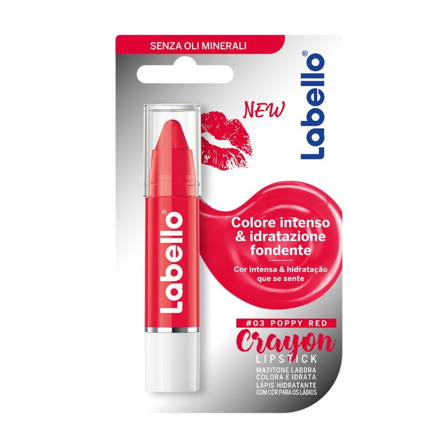 Labello Crayon Lipstick Poppy Red Matitone Labbra 1 Pezzo   -4