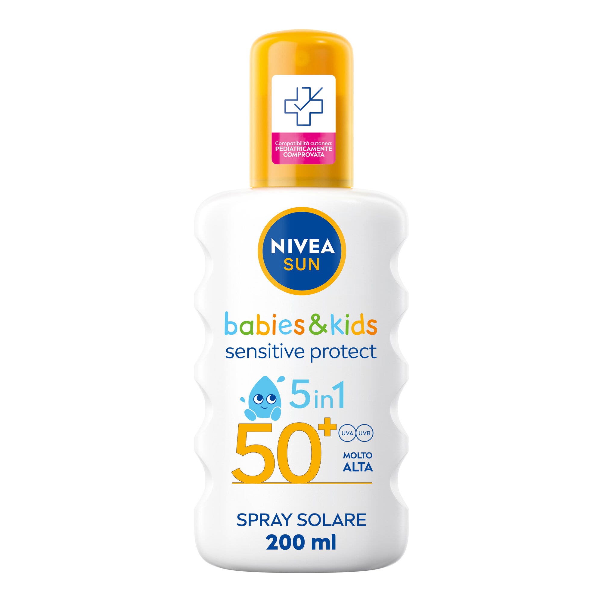 Nivea Sun Spray Solare Kids Sensitive Protect Fp50+ 200ml Crema Solare Per Bambini E Neonati-4