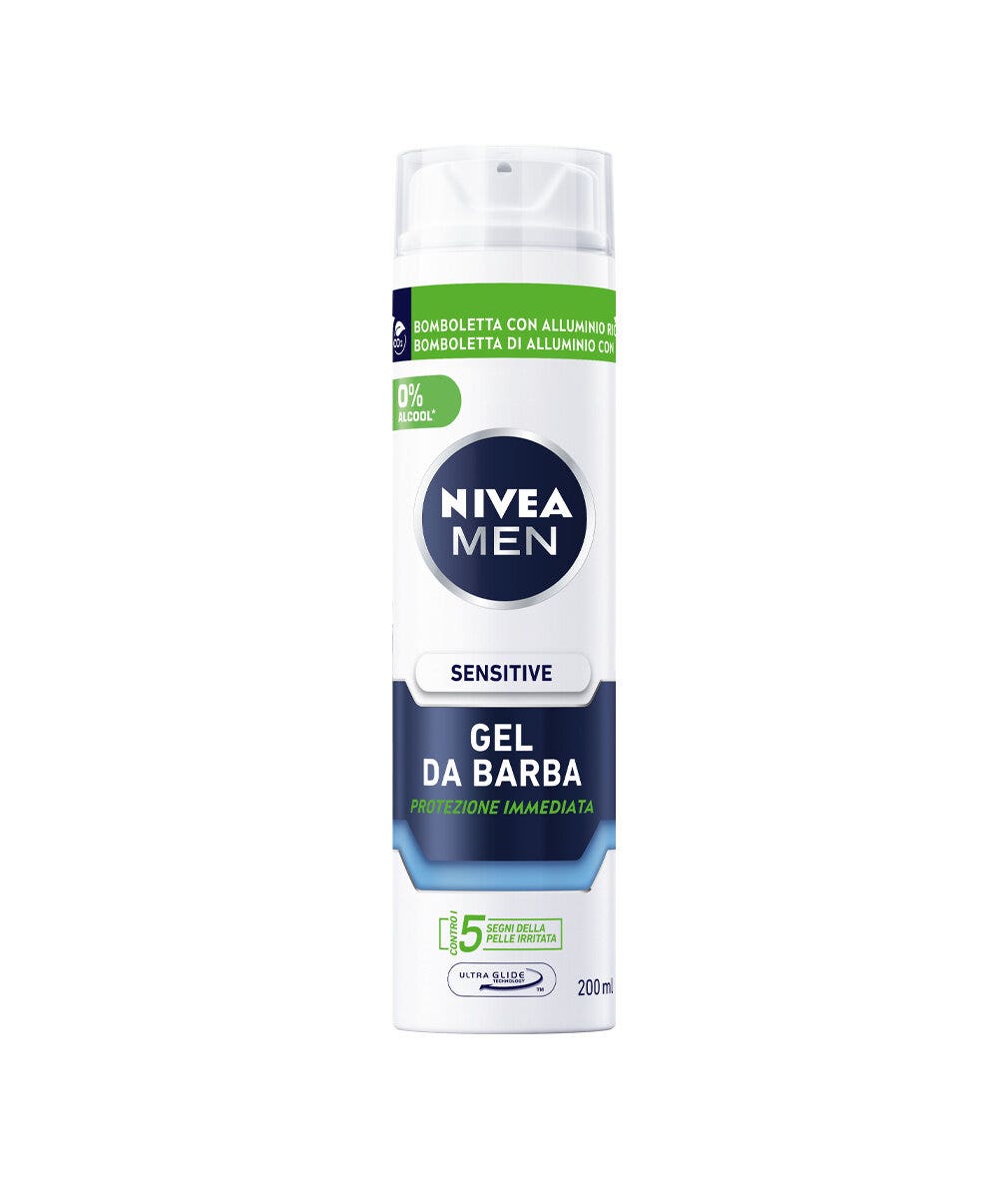 Nivea Men Sensitive Gel Da Barba 200ml Gel Barba Per Una Rasatura Delicata Della Pelle Sensibile-2