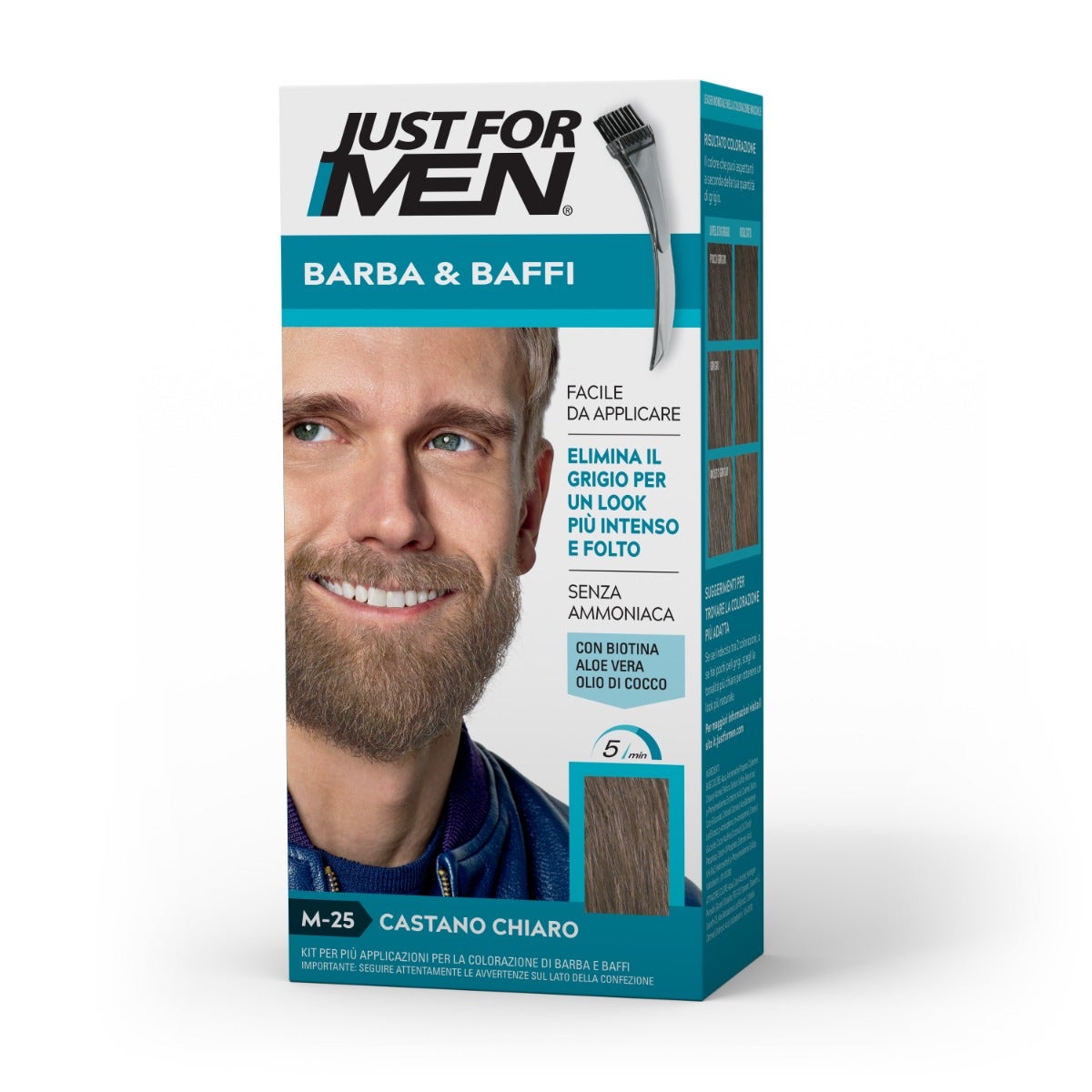 Just For Men Barba&Baffi M25 Castano Chiaro 51g-5