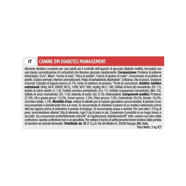 Purina Pro Plan Veterinary Diets Secco Cane DM Diabetes Management Sacco 3kg-5
