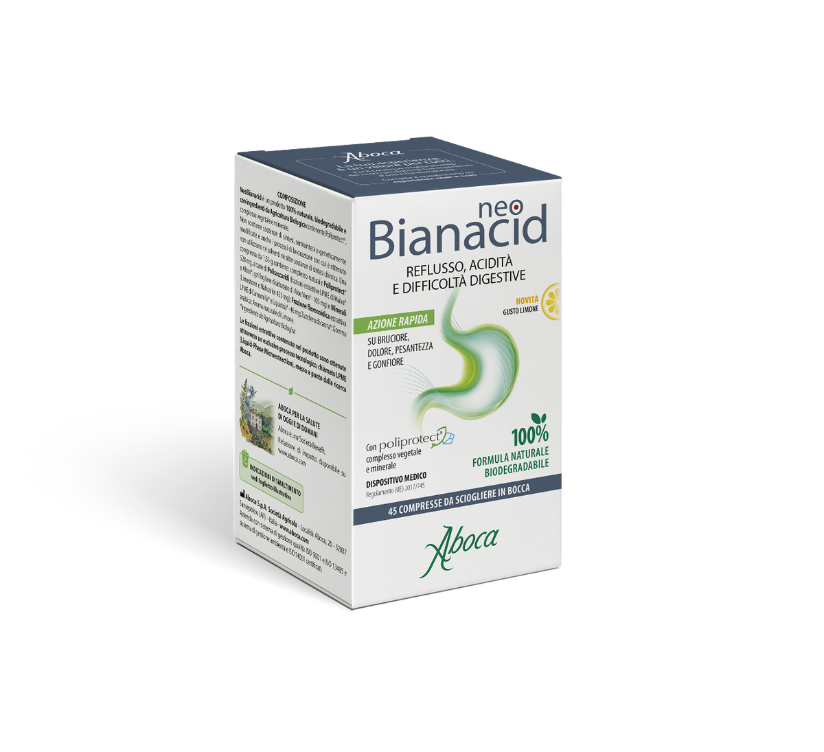 Aboca Neobianacid 45 Compresse Gusto Limone-2