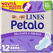 Lines Petalo Delicato e Fresco 12 Assorbenti Con Ali-2