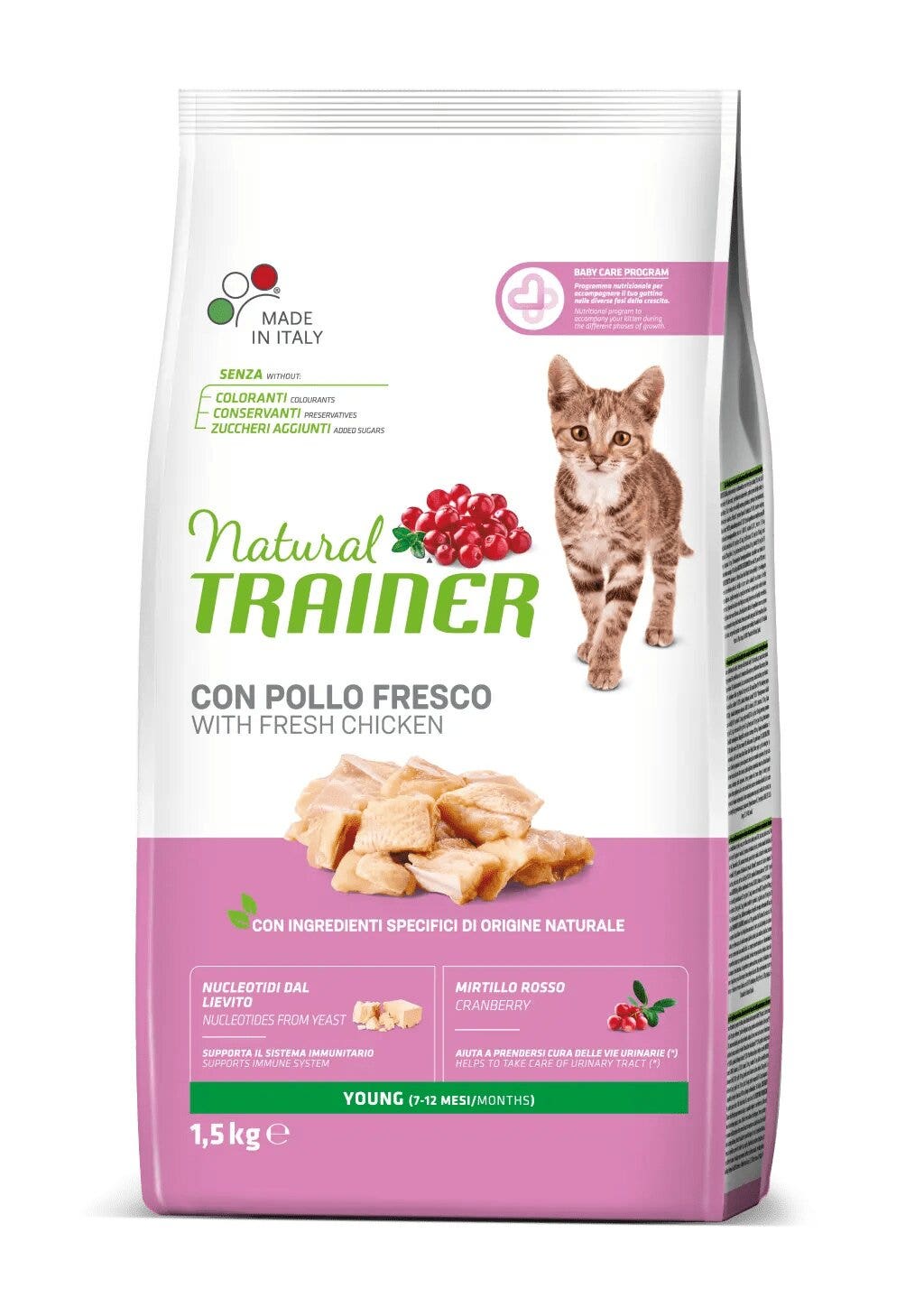Natural Trainer Cibo Secco Per Gatti Giovani 7/12Mesi Sacco 1,5kg-1
