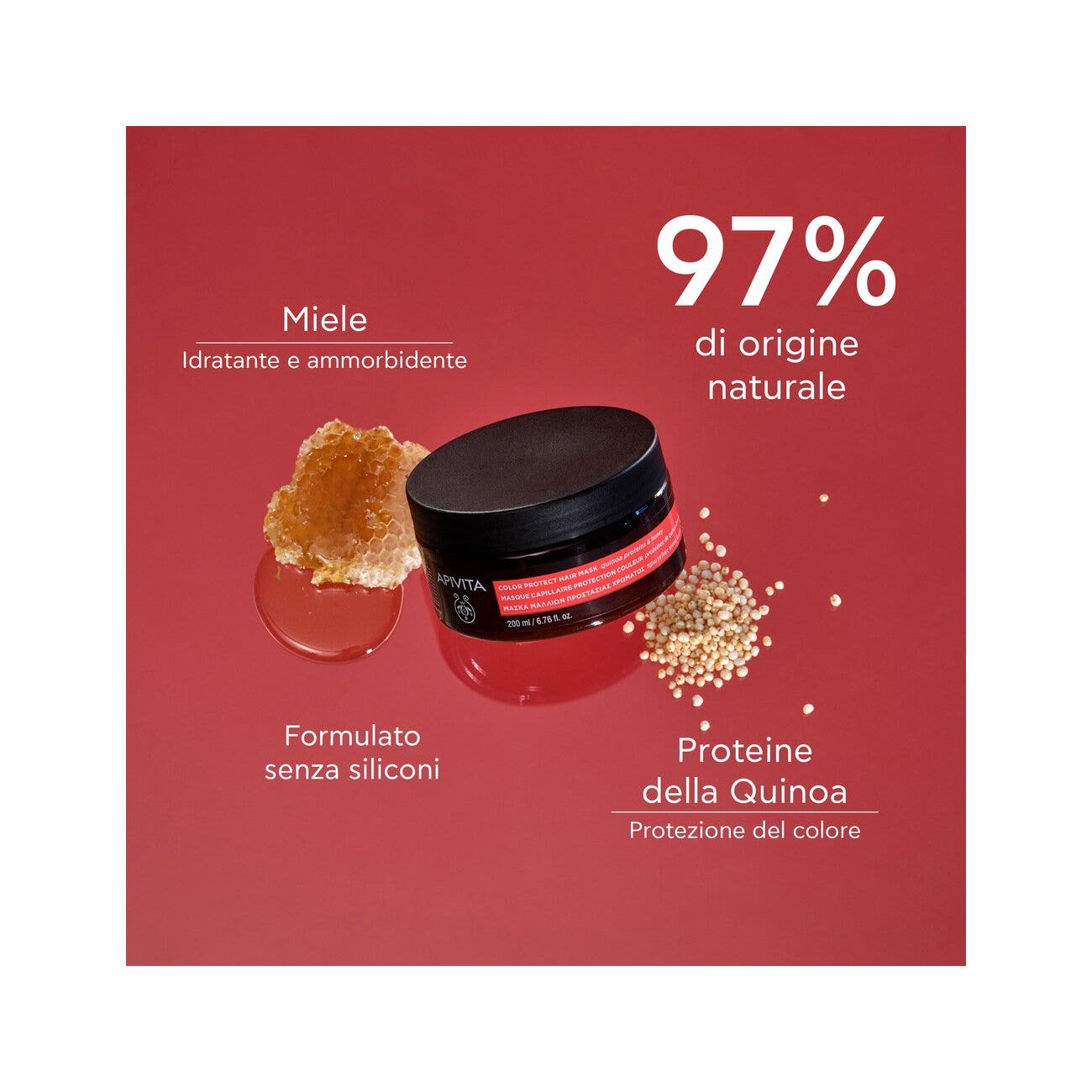 Apivita Maschera Capelli Protezione Colore 200ml-3