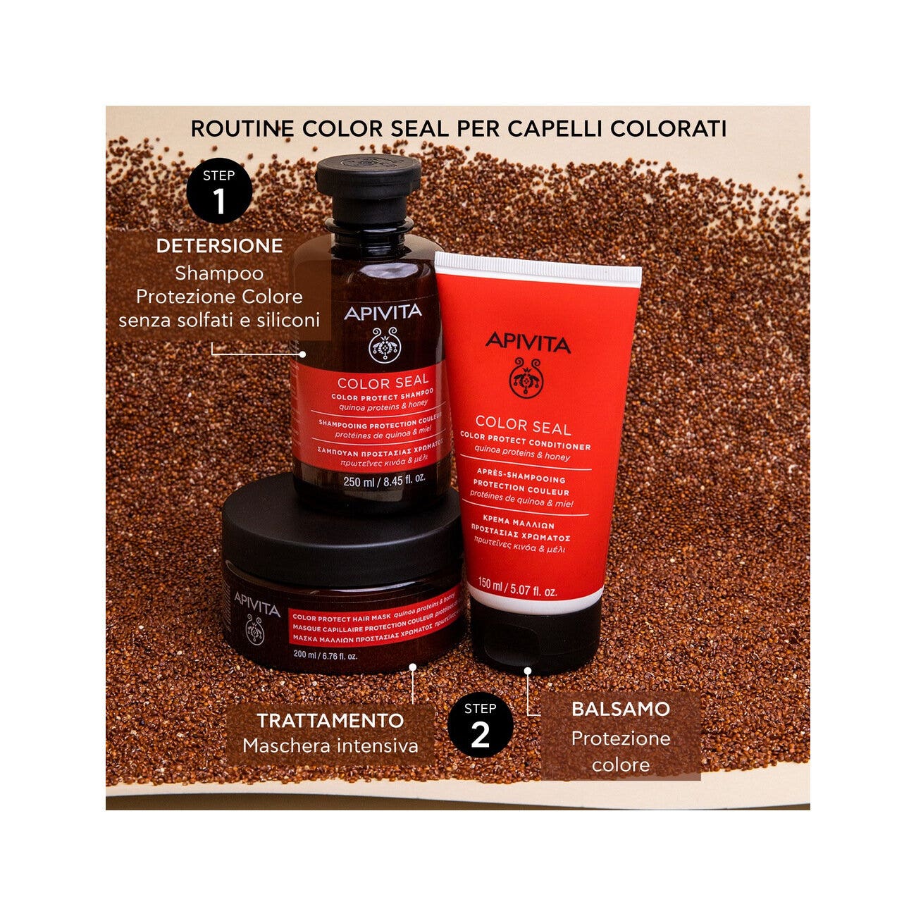 Apivita Maschera Capelli Protezione Colore 200ml-4