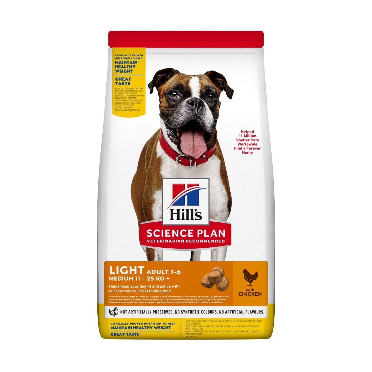 Hill's Science Plan Light Crocchette Pollo Per Cani Taglia Media 2,5kg-2