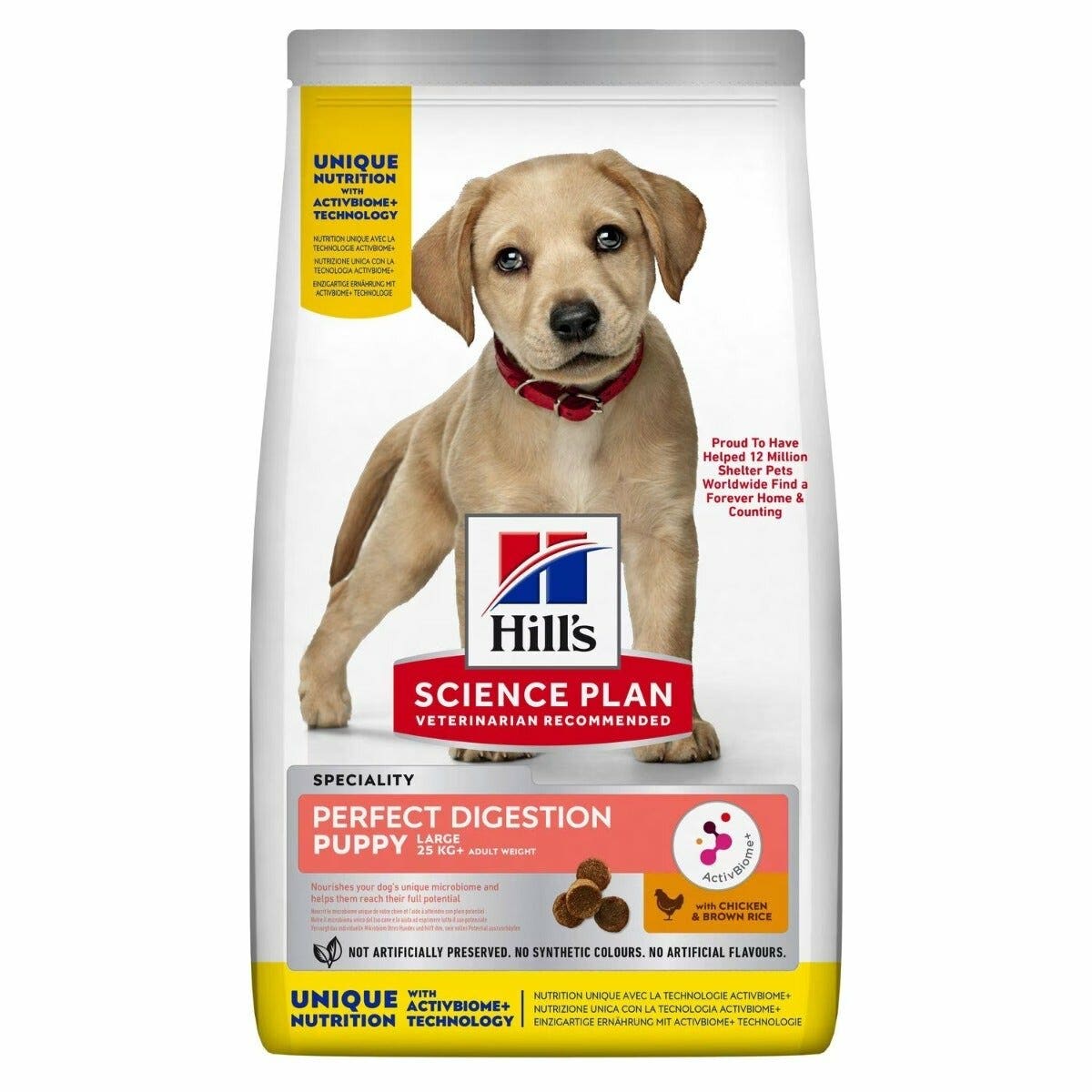 Hill's Science Plan Perfect Digestion Large Breed Puppy Cibo Secco Con Pollo E Riso Integrale Per Cuccioli Taglia Grande Sacco 12kg-3