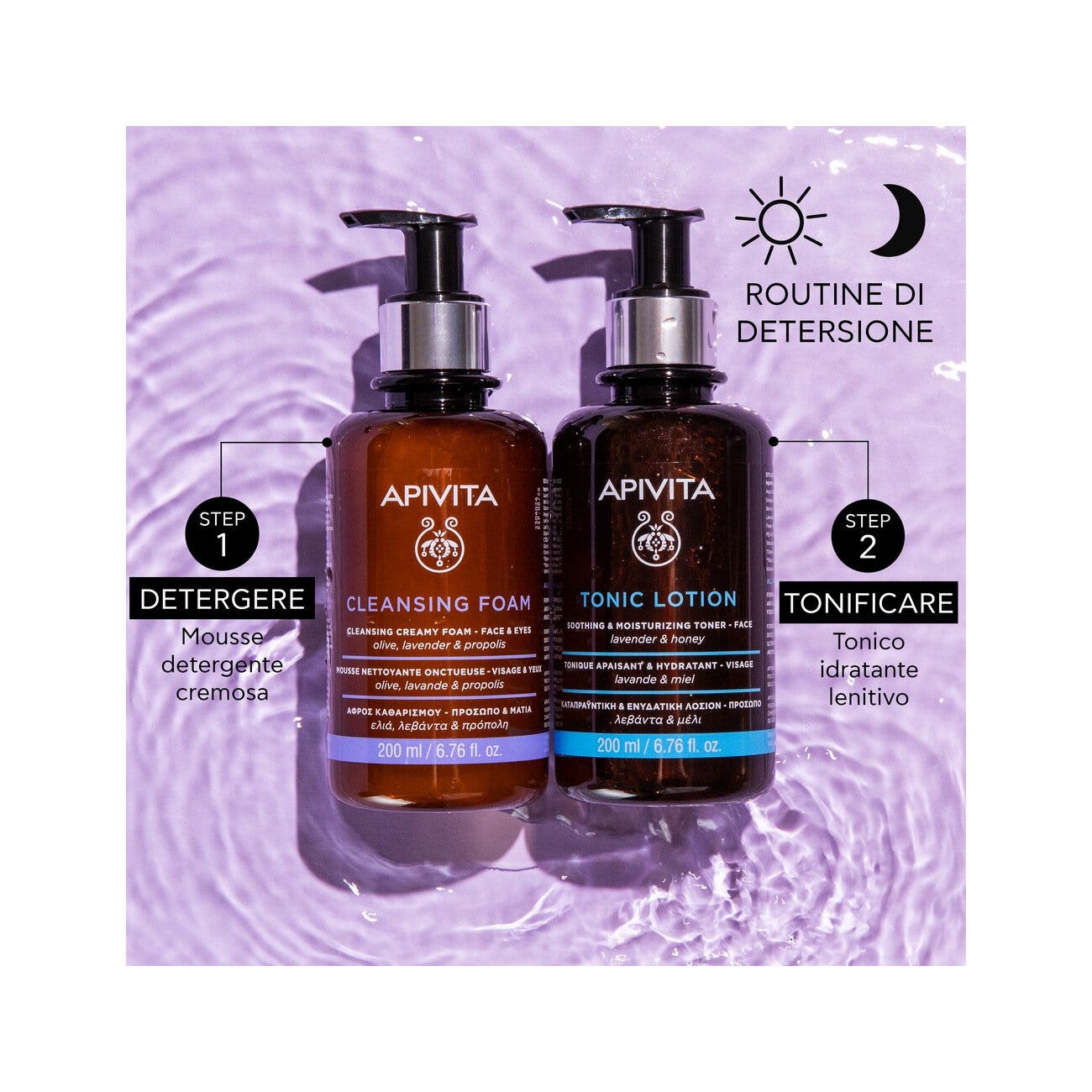Apivita Mousse Detergente Cremosa Viso/Occhi 200ml-4