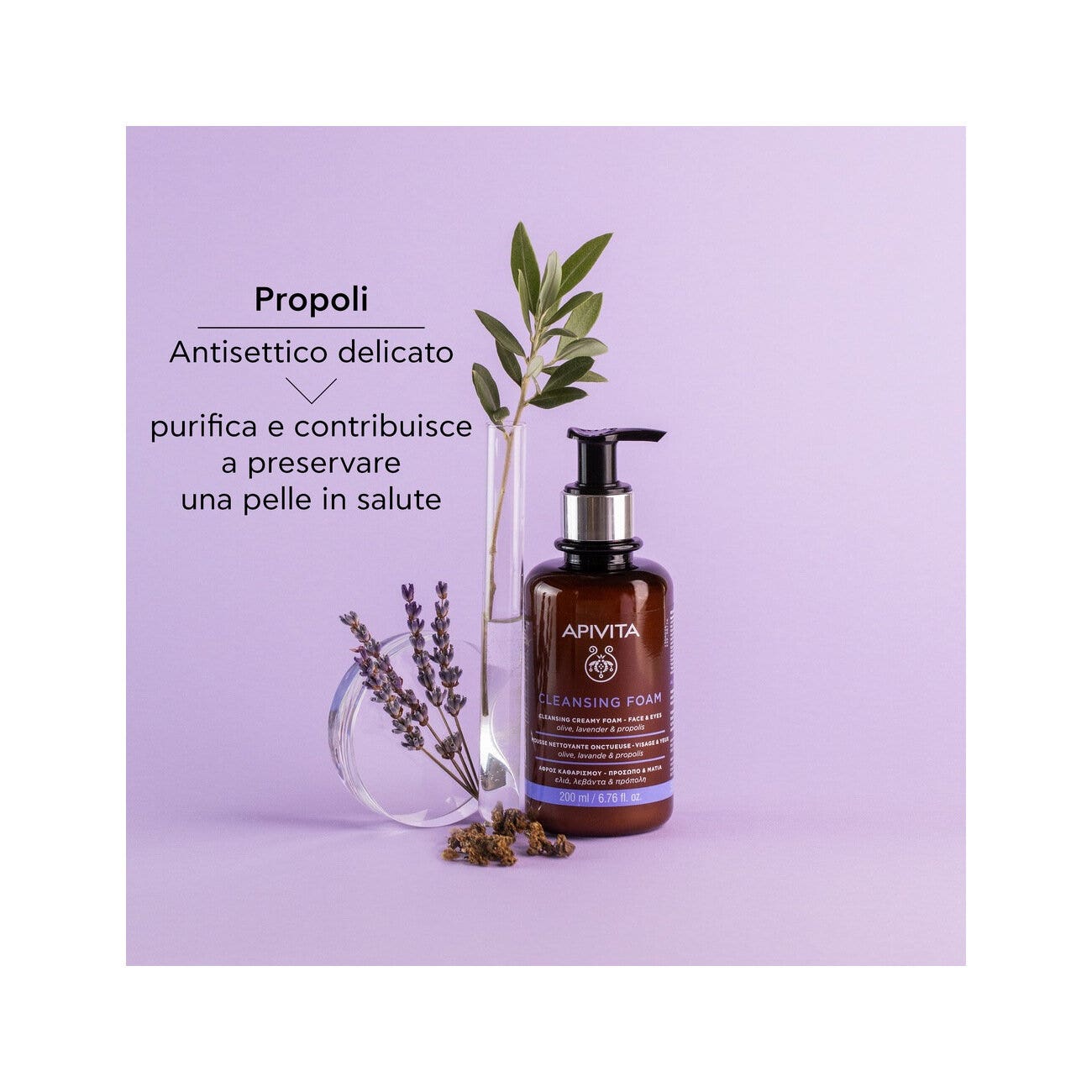Apivita Mousse Detergente Cremosa Viso/Occhi 200ml-5