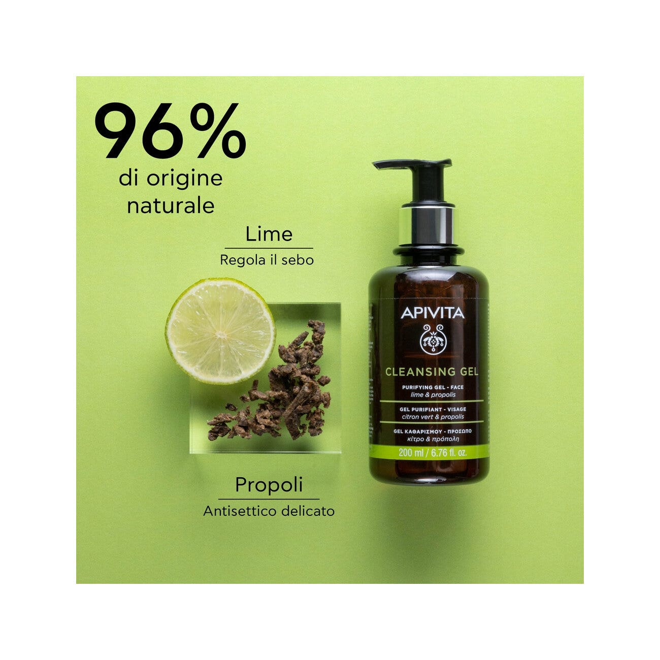 Apivita Gel Purificante Viso 200ml-3