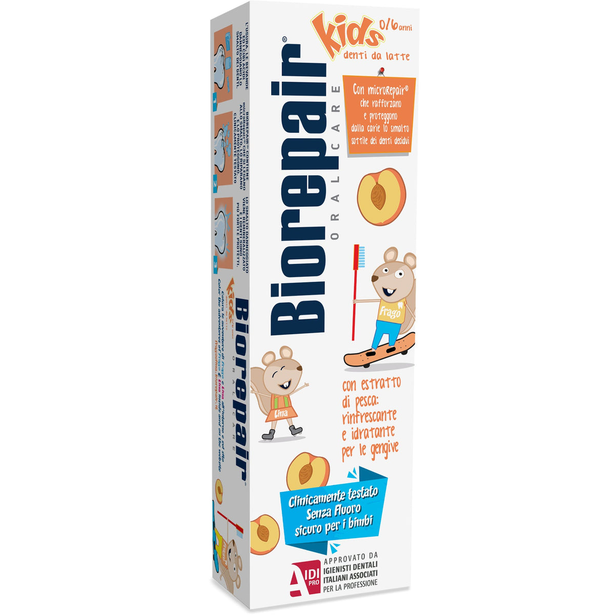 Biorepair Kids Dentifricio Pesca 0-6 Anni 50ml  - 1