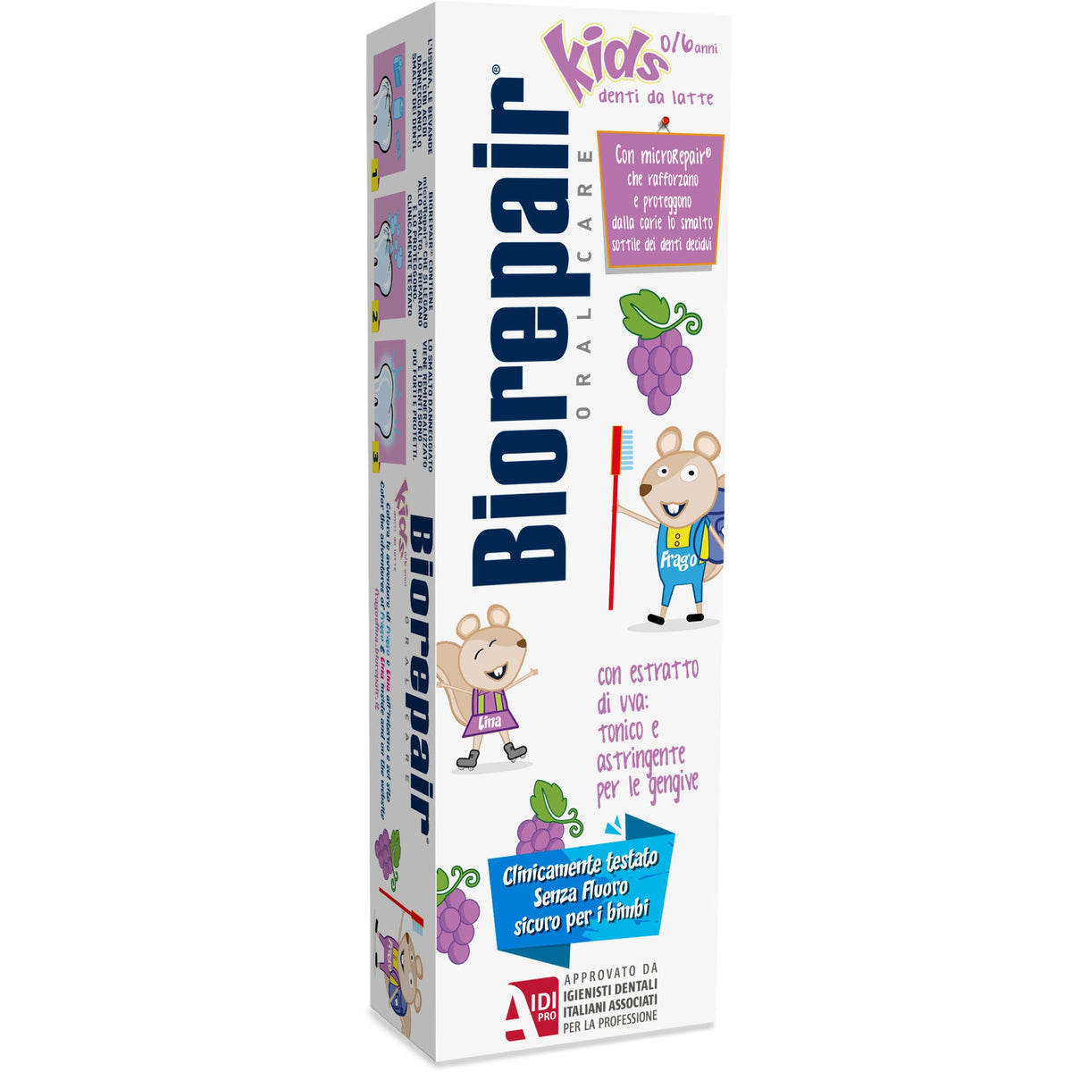Biorepair Kids Dentifricio Uva 0-6 Anni 50ml  - 2