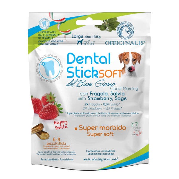 PuroNatura Dental Stick Soft Buongiorno Cani Taglia Grande 6/8 Pezzi-1