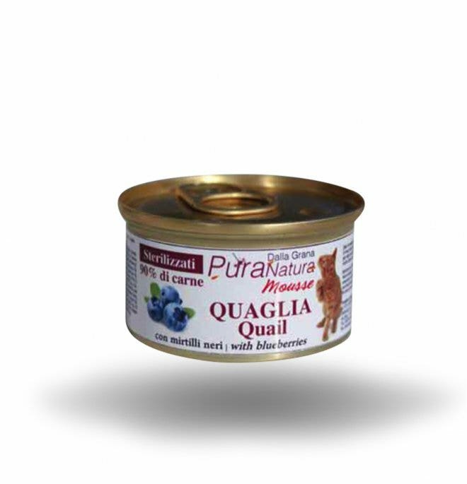 PuraNatura Quaglia Cibo Umido Gatti Sterilizzati Scatoletta 85g-2