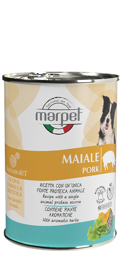 Marpet Aequilibriavet Dog Maiale Cibo Umido Per Cani Adulti Scatoletta 400g-2