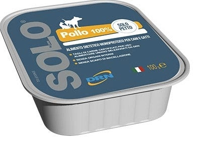 Drn Solo Cibo Umido Con Pollo Cani/Gatti Adulti Vaschetta 100g-1